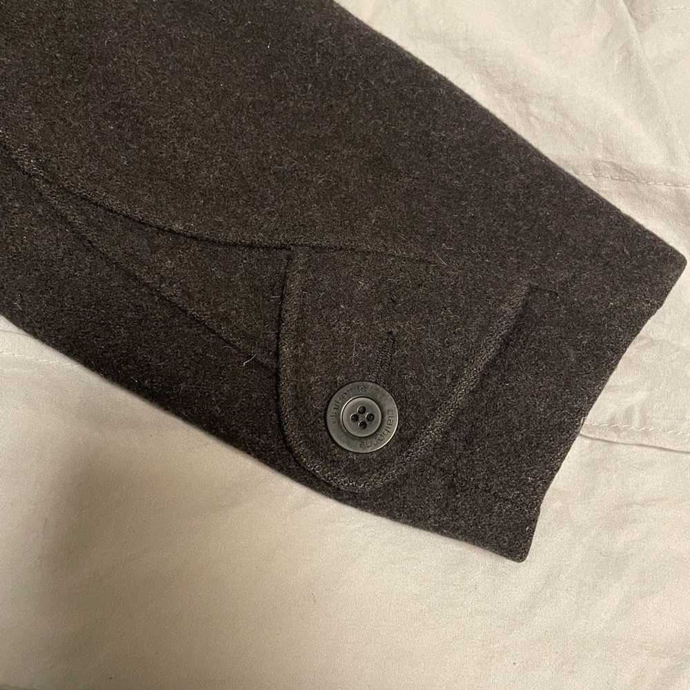 Claiborne 100% Wool Car Coat size Small Charcoal Gray - Picture 11 of 11